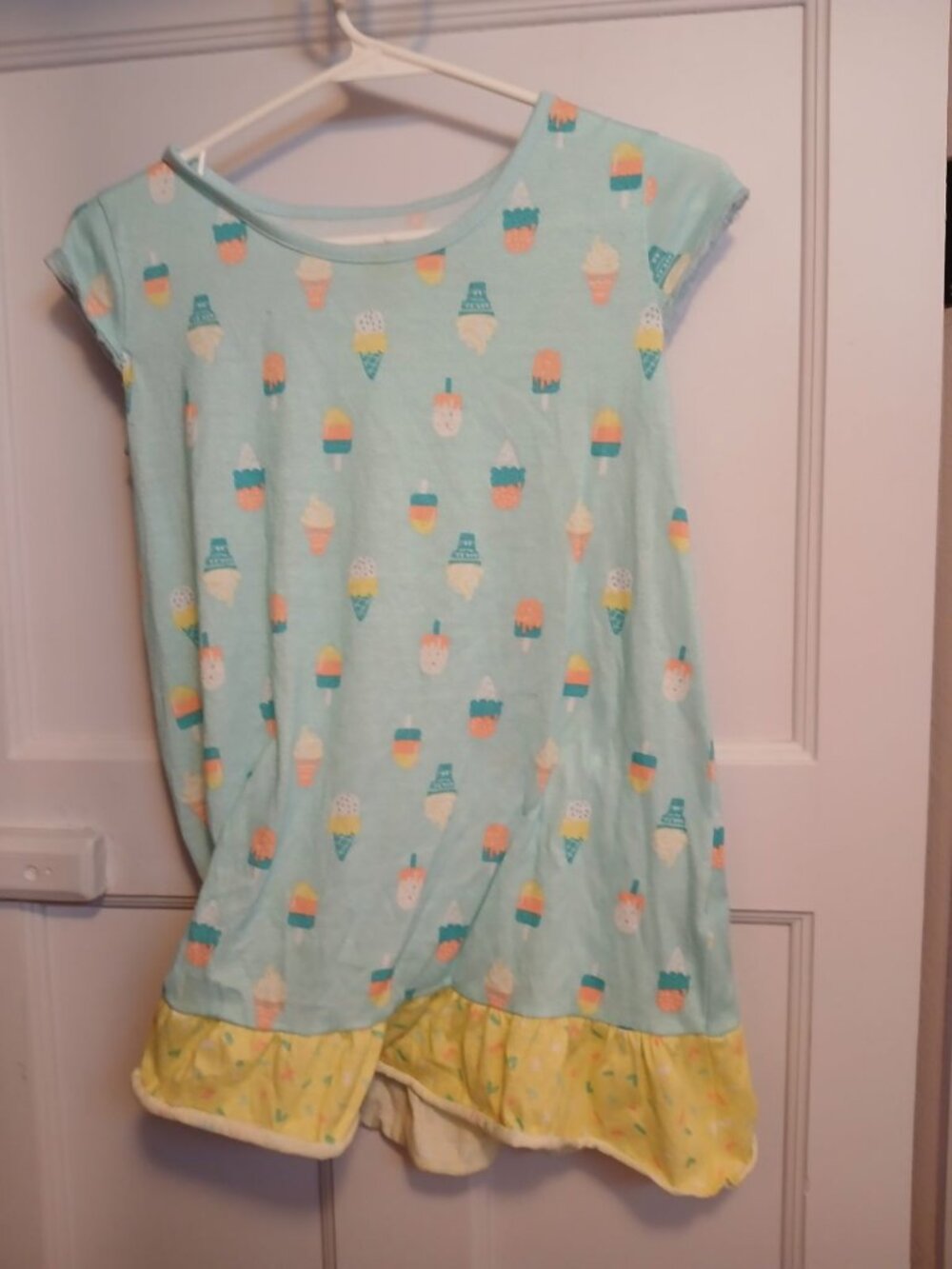 Cat & Jack Girls L 10/12 Ice Cream pajama Dress